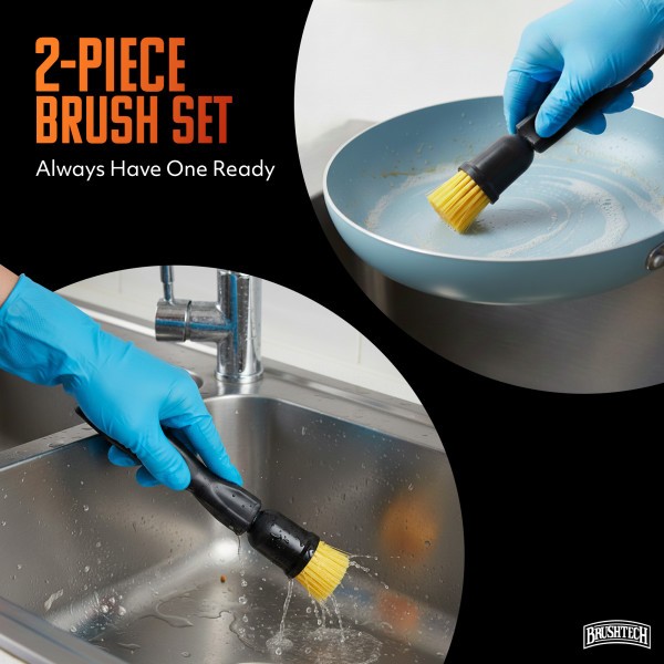 Brushtech CleanPro Kitchen Brush, 2-pieces – Advanced Cleaning Tool
