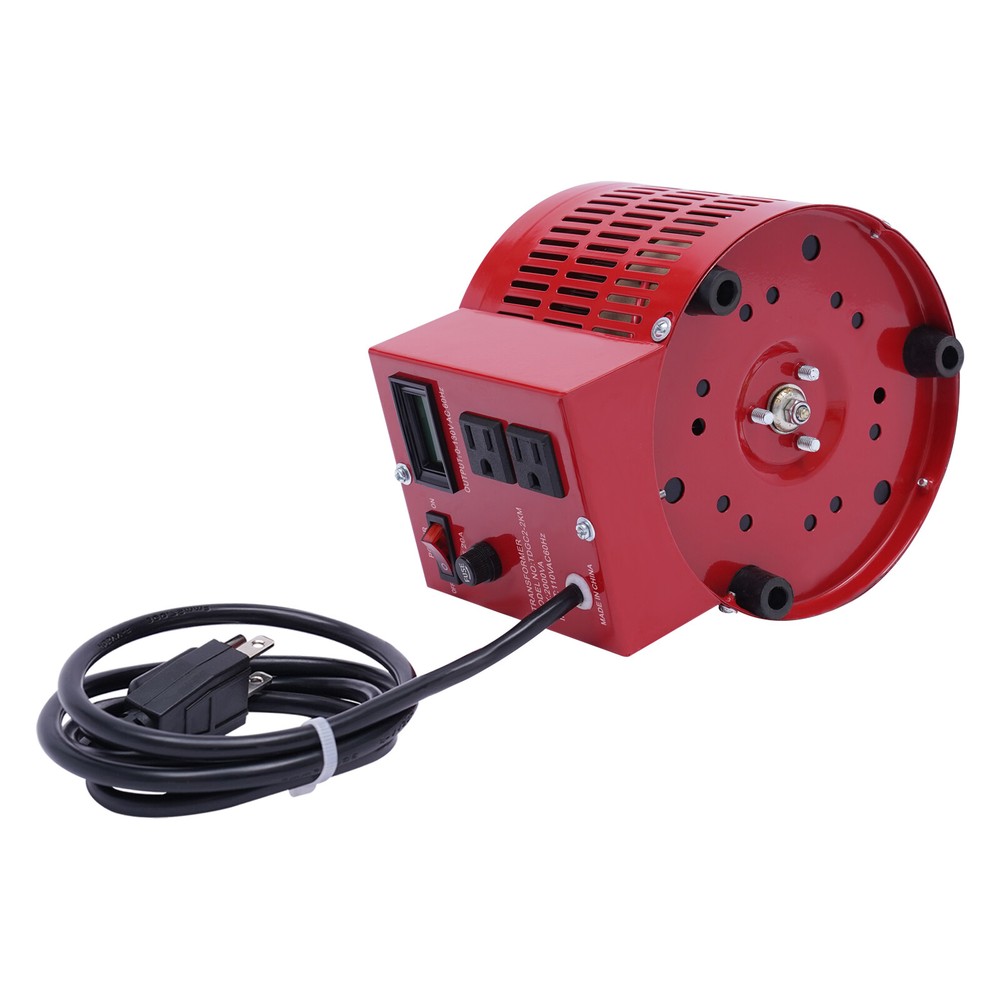20Amp Variac Transformer Variable AC Voltage Regulator Metered 2000VA Red 0-130V
