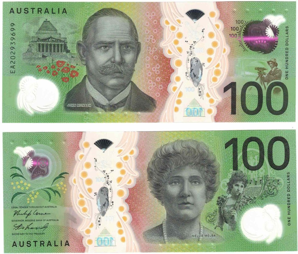 2020 Australia 100 Dollar Banknote P66 UNC Polymer Latest issue