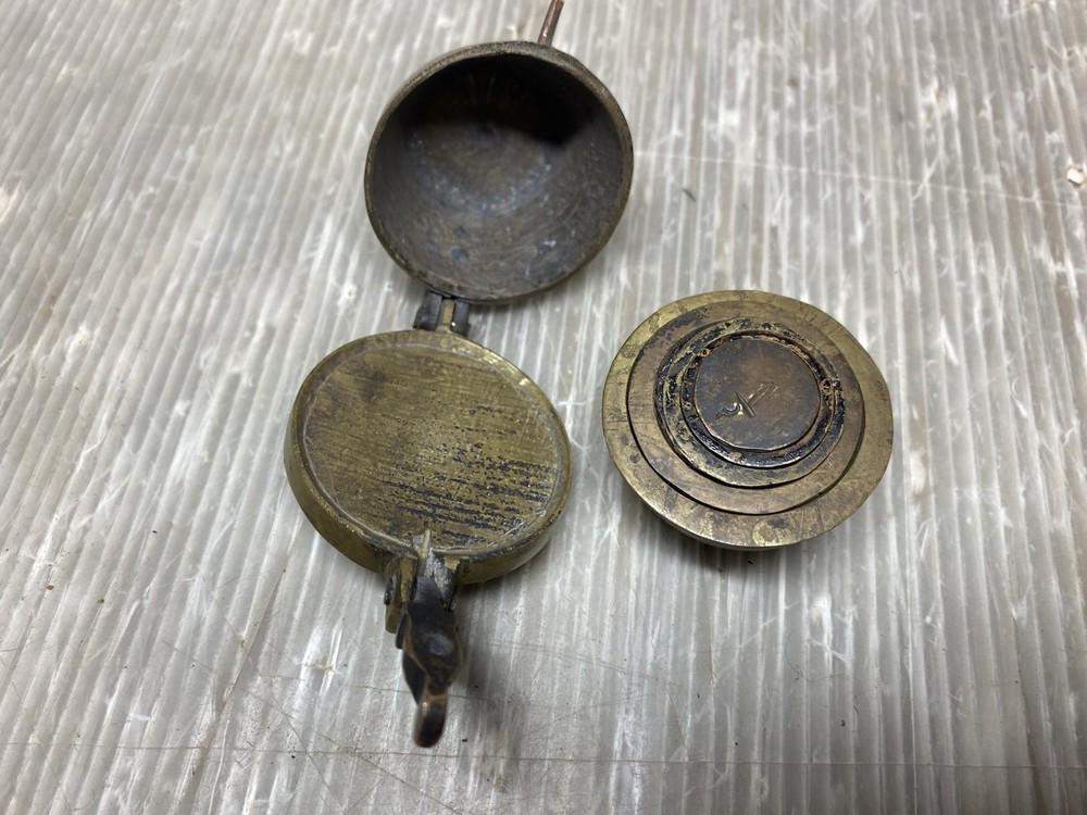Antique Bronze Nesting Weight Set Hinged Lid