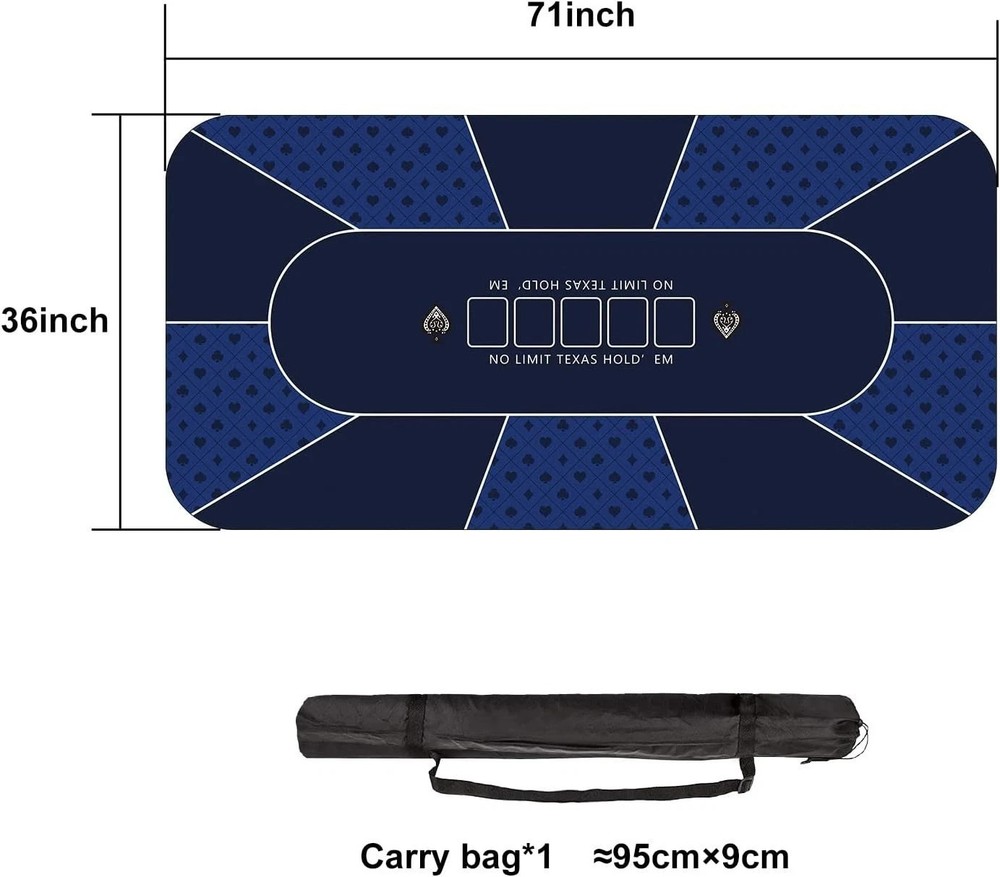 3MM Thick Poker Table Topper - Portable