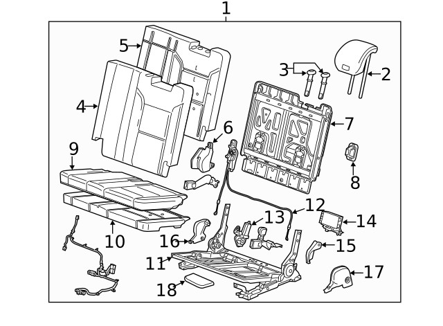 Genuine GM Headrest 84171561