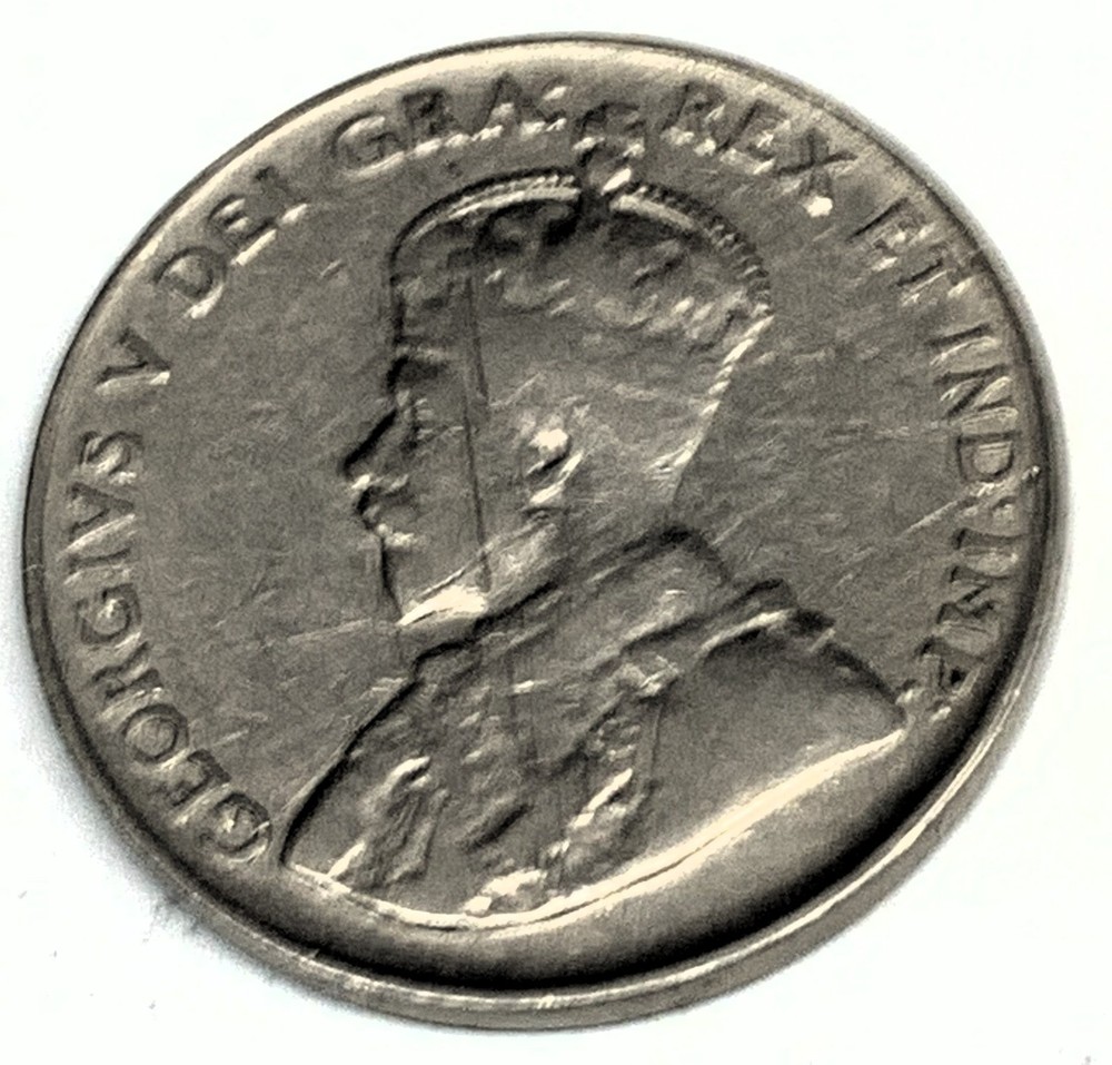 # C6085 CANADA COIN, FIVE CENTS 1924