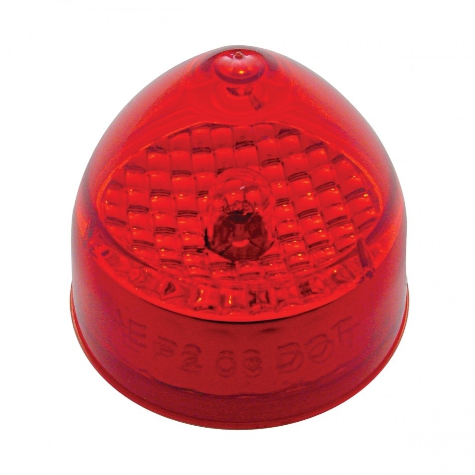 2" Beehive Crystal Clearance/Marker Light - Red Lens