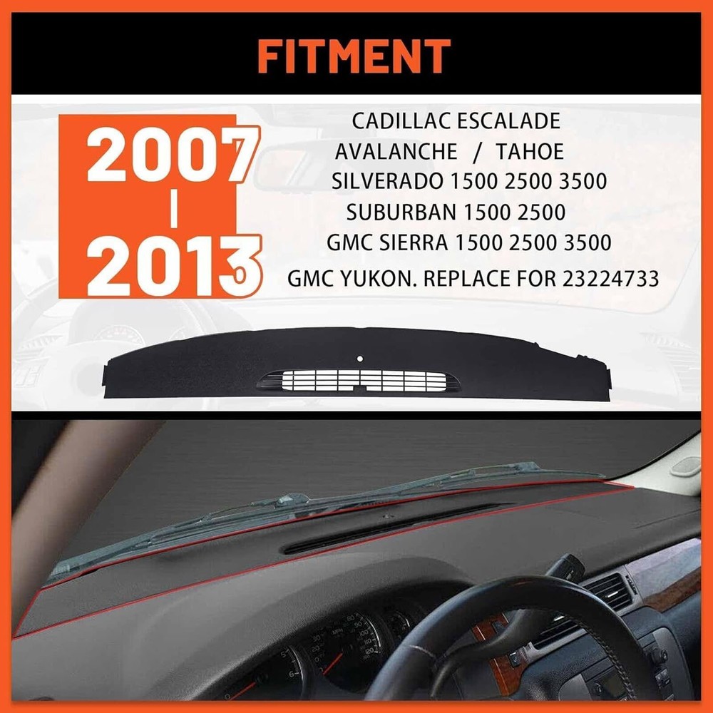 Molded Front Dash Compatible 2007-2013 Cadillac Escalade Avalanche/Silverado