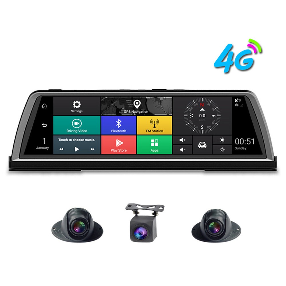 Newest dash camera dashboard Android car DVR camera driving recorder 4 cameras