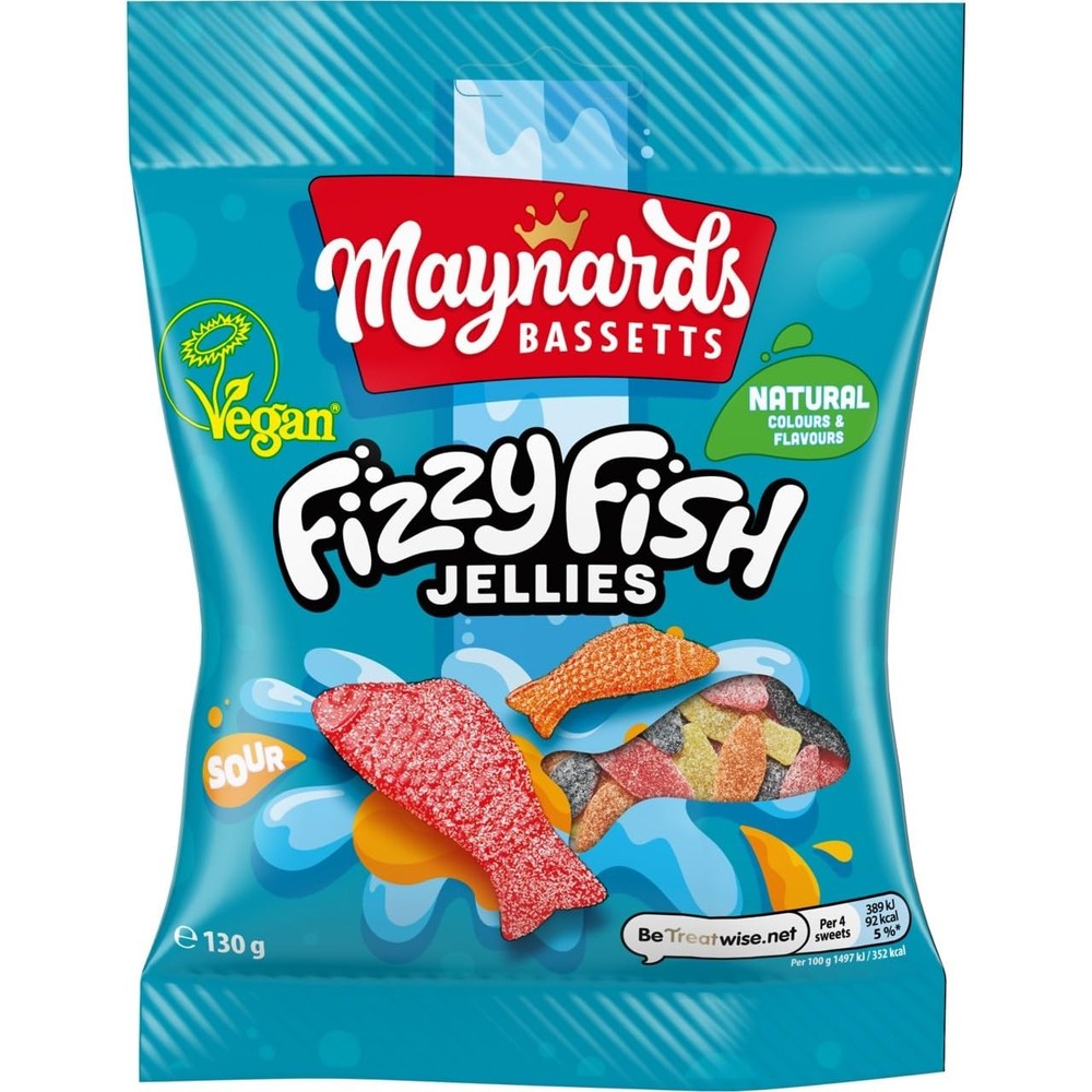 Fizzy Fish Soft Jellies Sweets Bag, 130g