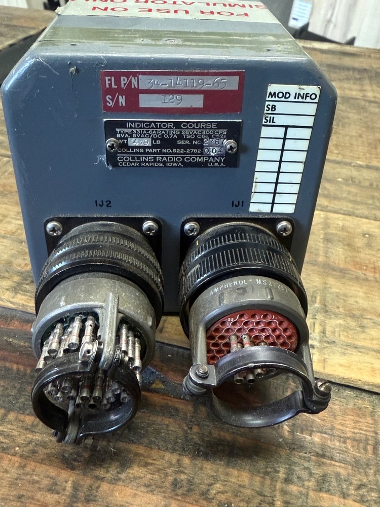 Collins Course Deviation Indicator 522-2782-004 Simulator Use Only