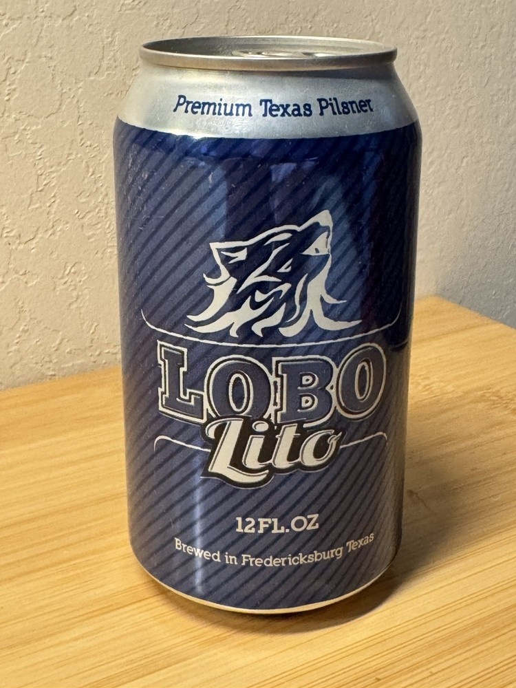 Lobo Lito Texas Pilsner - Empty Beer Can Bottom Opened