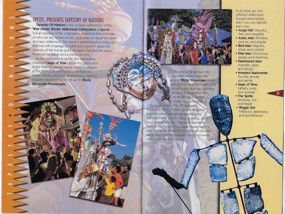 2000 EPCOT MILLENNIUM CELEBRATION COMMEMORATIVE 27 PAGE PROGRAM DISNEY WORLD