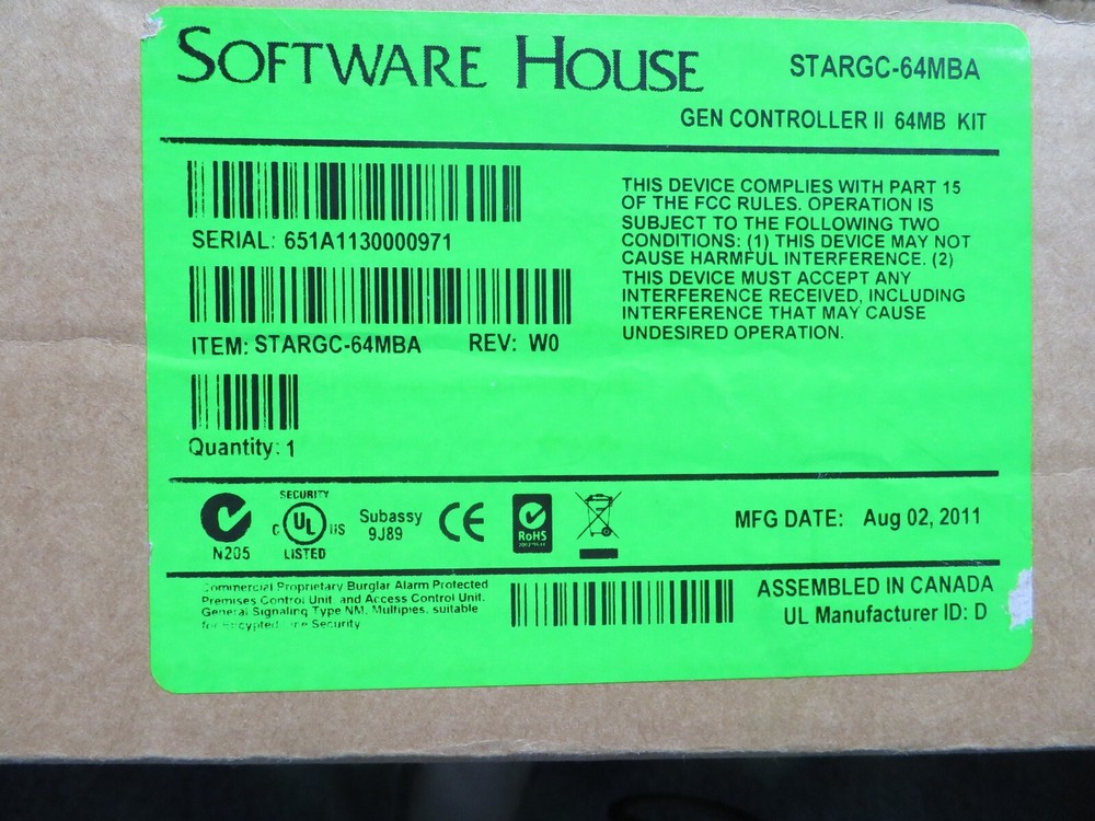 Software House STARGC-64MBA iStar Pro Controller GCM Board Kit