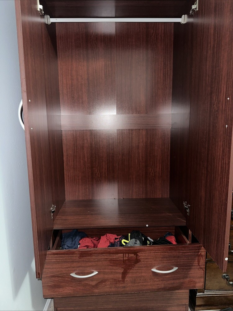 2 Door Wood Wardrobe