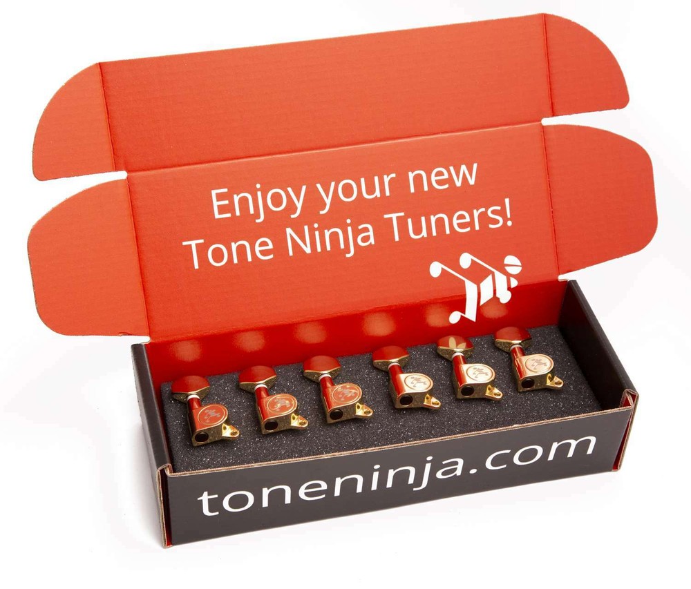 Genuine Tone Ninja Tuners, 6 Inline non-staggered, Gold