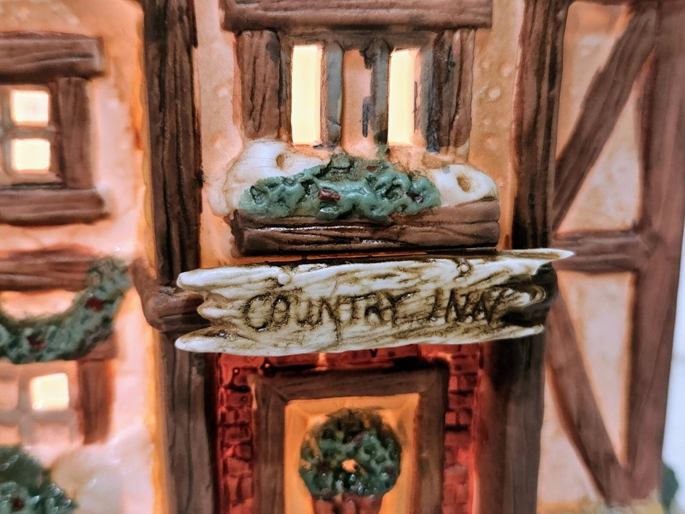 Vintage LIGHTED COUNTY INN 8×6 - Working Condition!