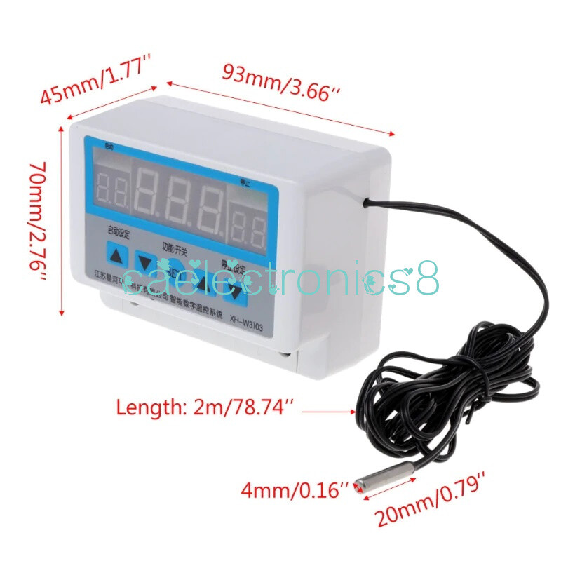 1X AC 220V 30A Digital Thermostat Temperature Controller Temperature Control