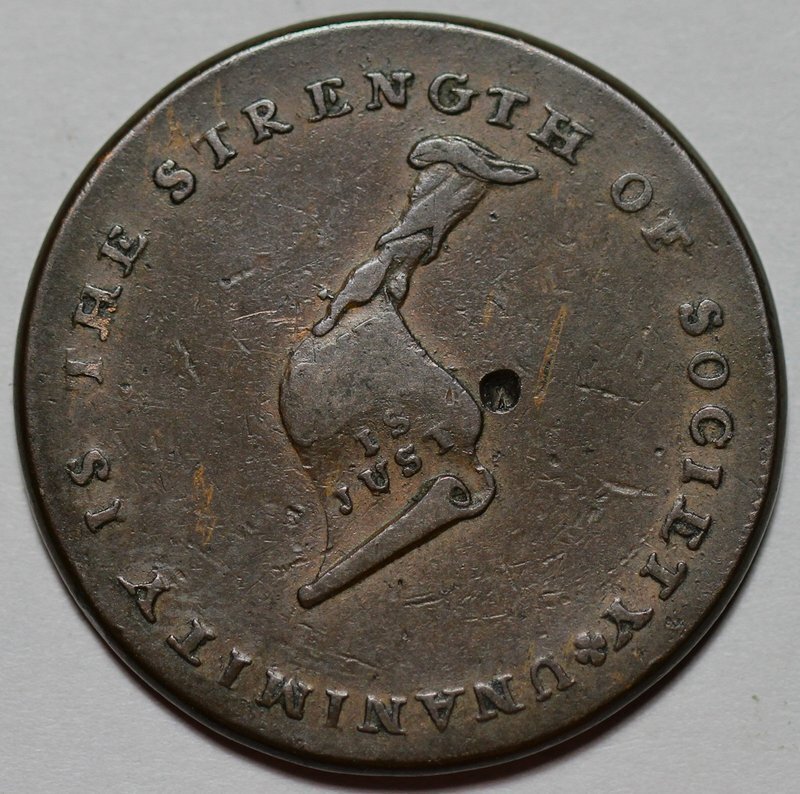(c1790's) Plain Edge - Kentucky Token - US Copper Colonial Coin