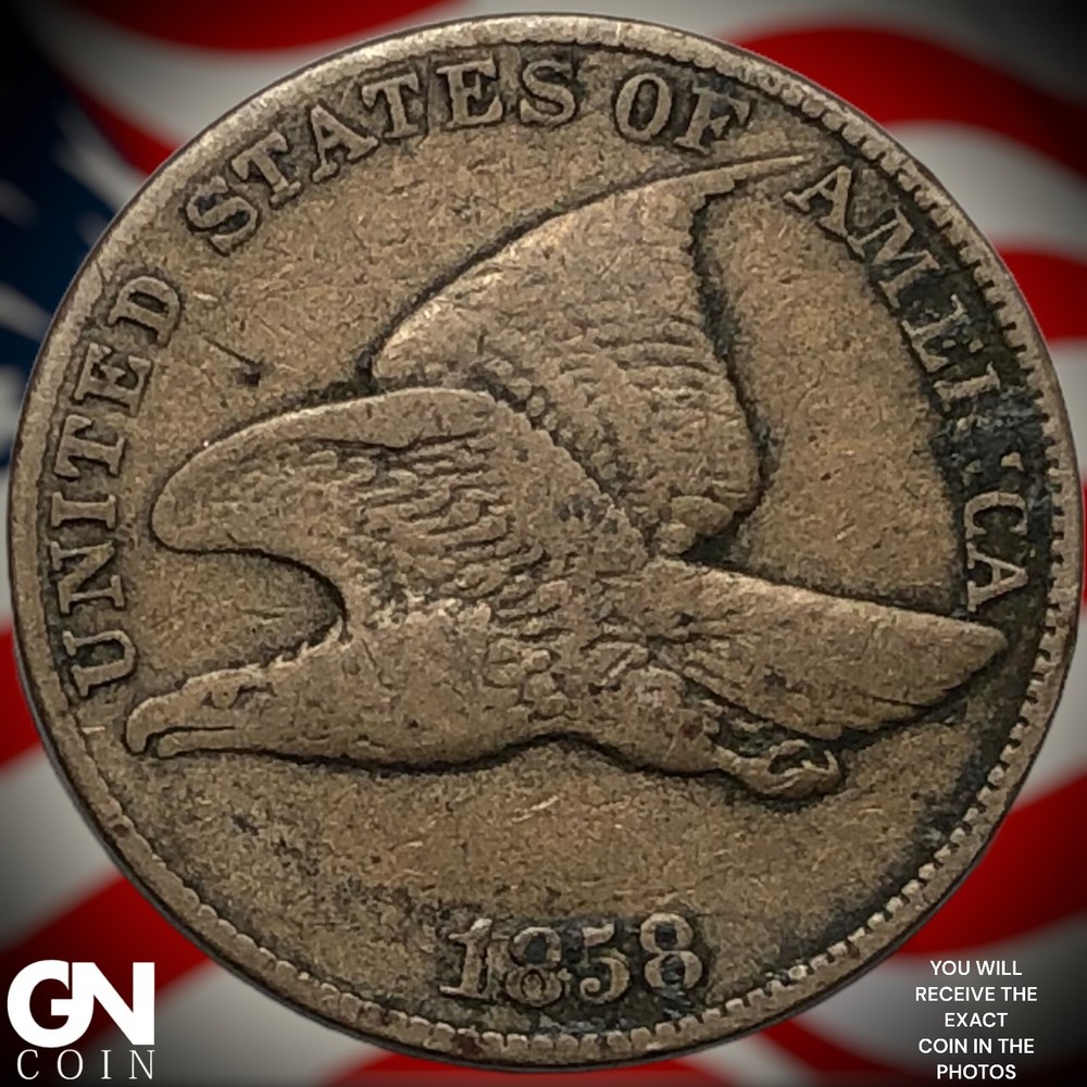 1858 Flying Eagle Cent Penny Y4054