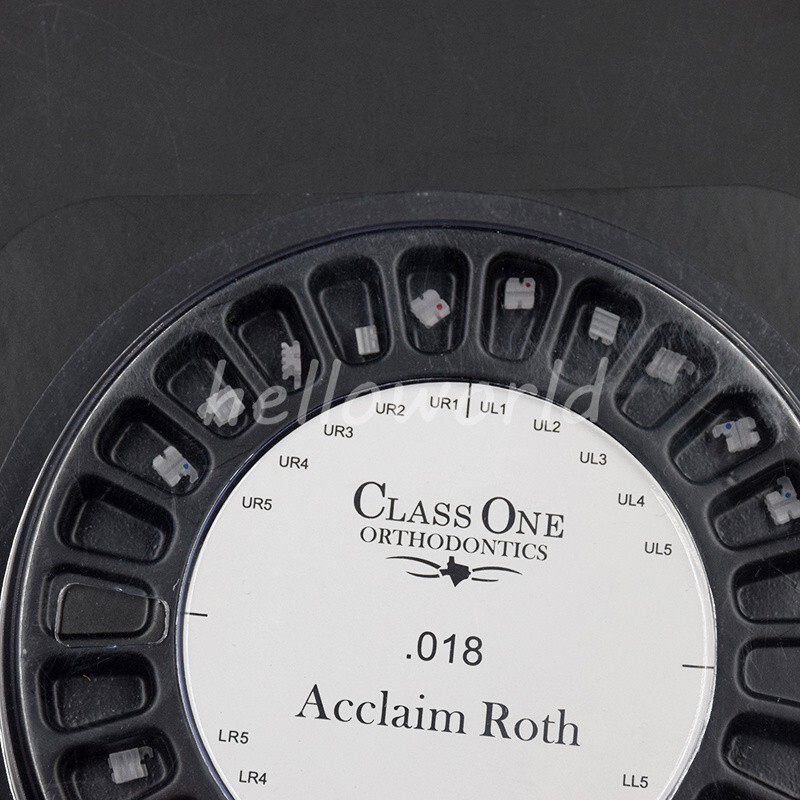 Dental Orthodontic Ceramic Bracket Roth .018 345 Hooks Mesh Base Classone