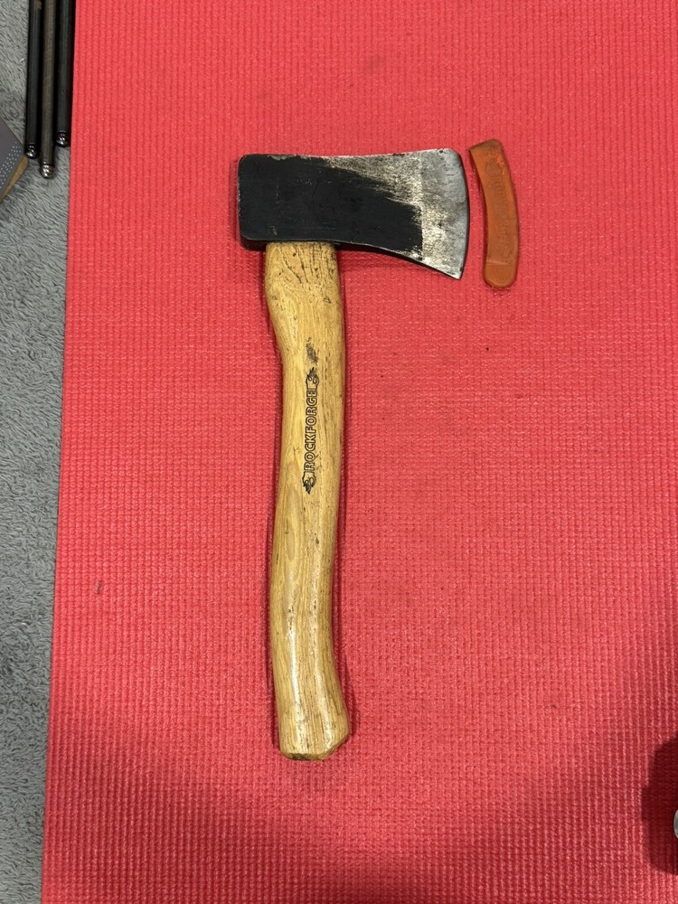 ROCKFORGE - Camping Axe 1.25lbs With Wood Handle Nice!!