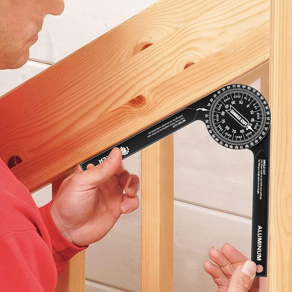 Precision Laser Angle Finder - 7-Inch Miter Protractor for Builders & Plumbers