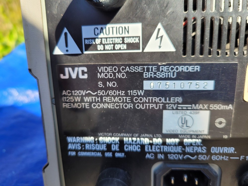 JVC BR-S811U Editing Recorder Professional S