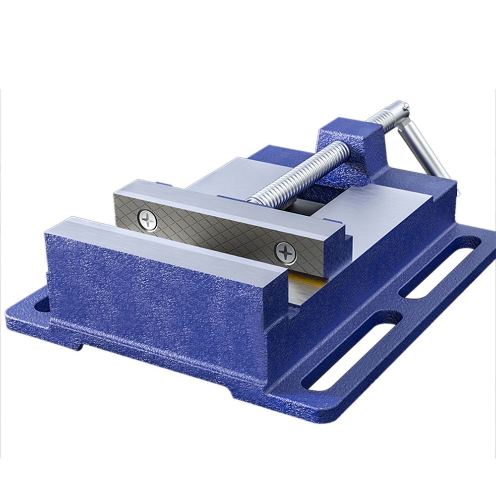 2.5" 3" 4" Bench Vise Clamp Table Flat Drill Press Vice Milling Machine Blue