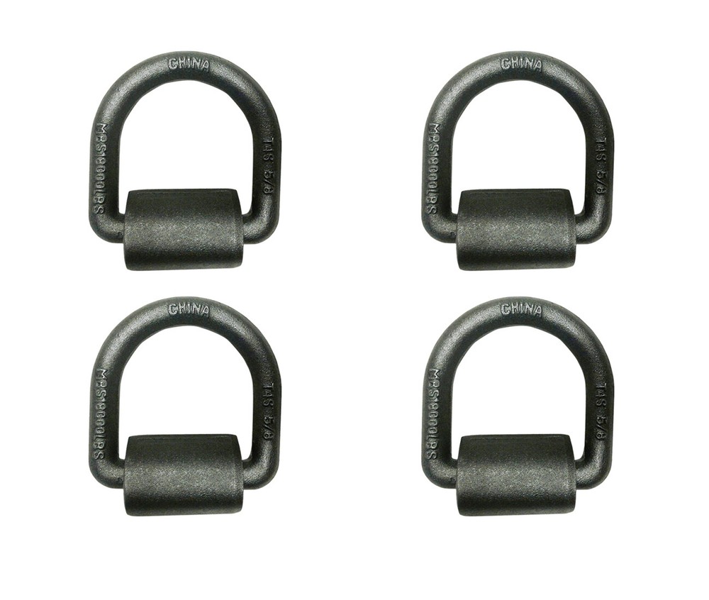 4 Pack Heavy Duty 5/8" Weld-On D Ring Flatbed Truck Trailer Cargo Tie Down Ring