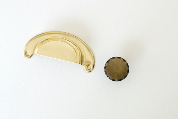 3" Front Mount Hoosier Bin Pull Polished and Lacquered Solid Brass