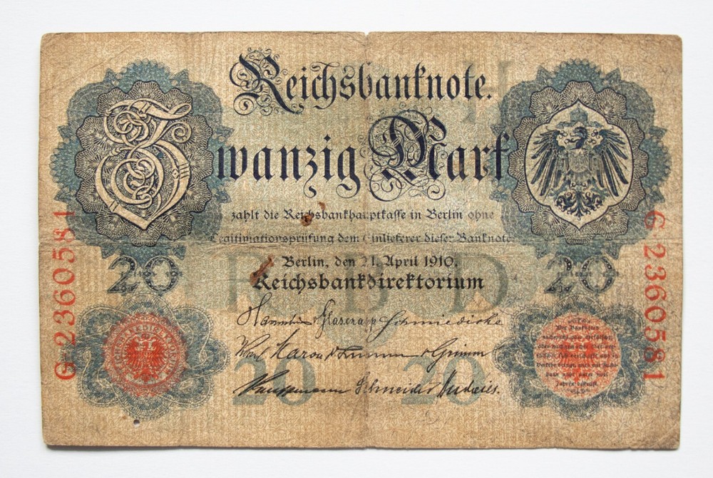 Germany 20 Marks 1910 Banknote