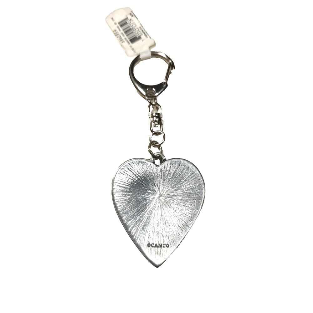 Daughter Heart Keychain Glitter Shine Scroll Work