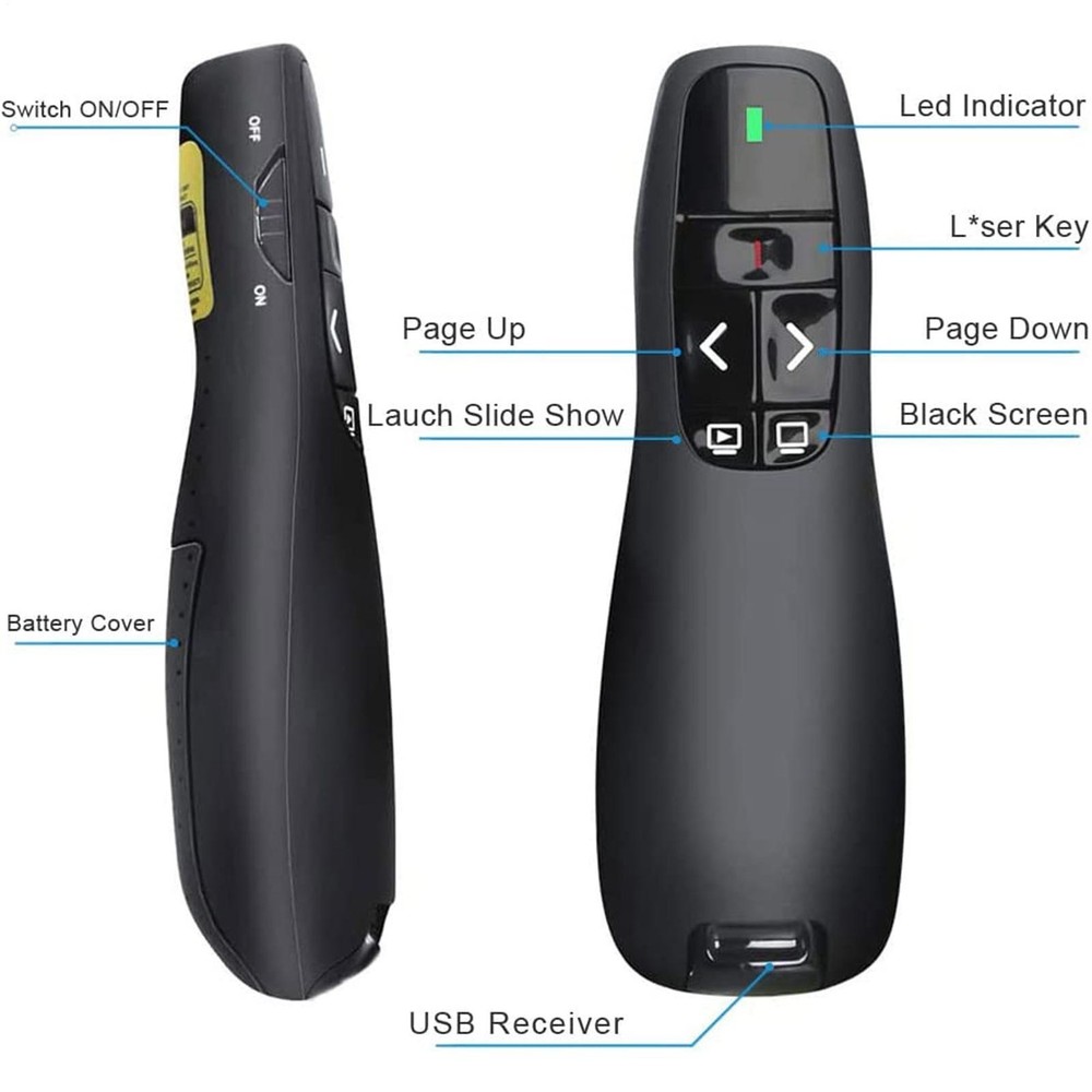 Power point Presentation Remote Control Wireless USB PPT Presenter Laser Pointer