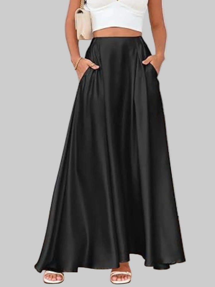 A-Line Maxi Skirt with Pockets