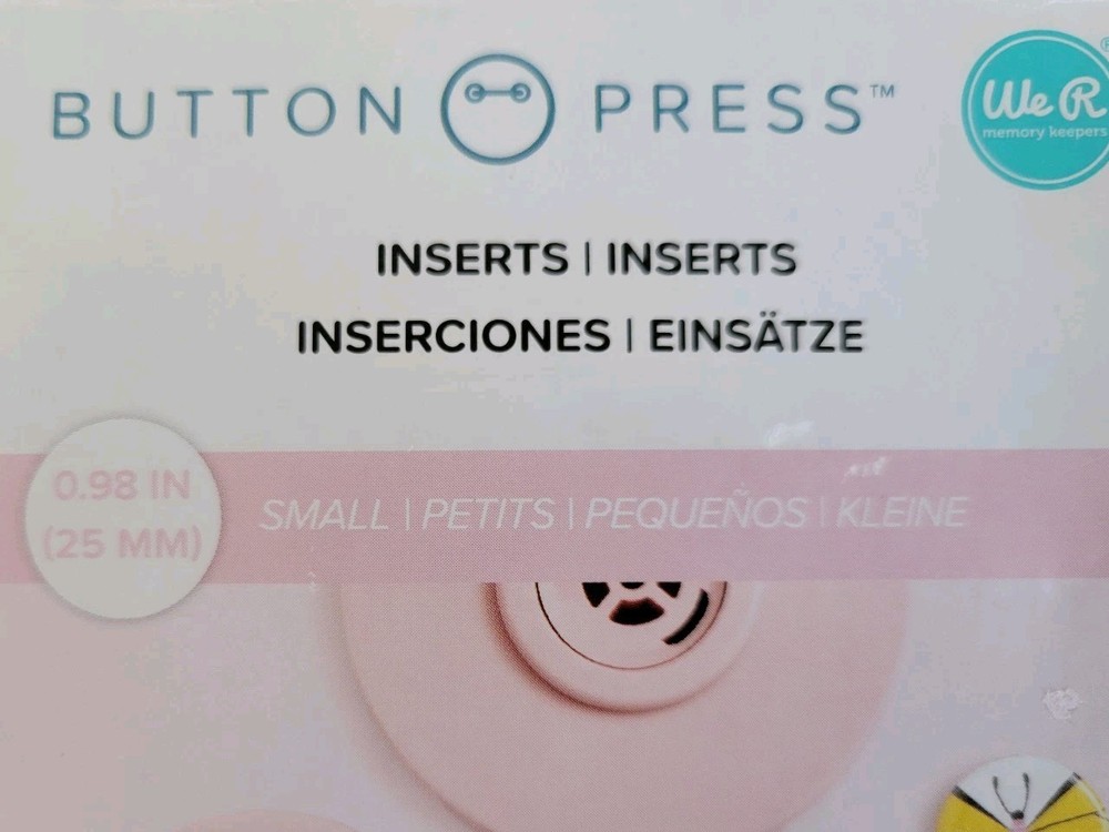 We R Memory Keepers Button Press Inserts-Small (25mm)