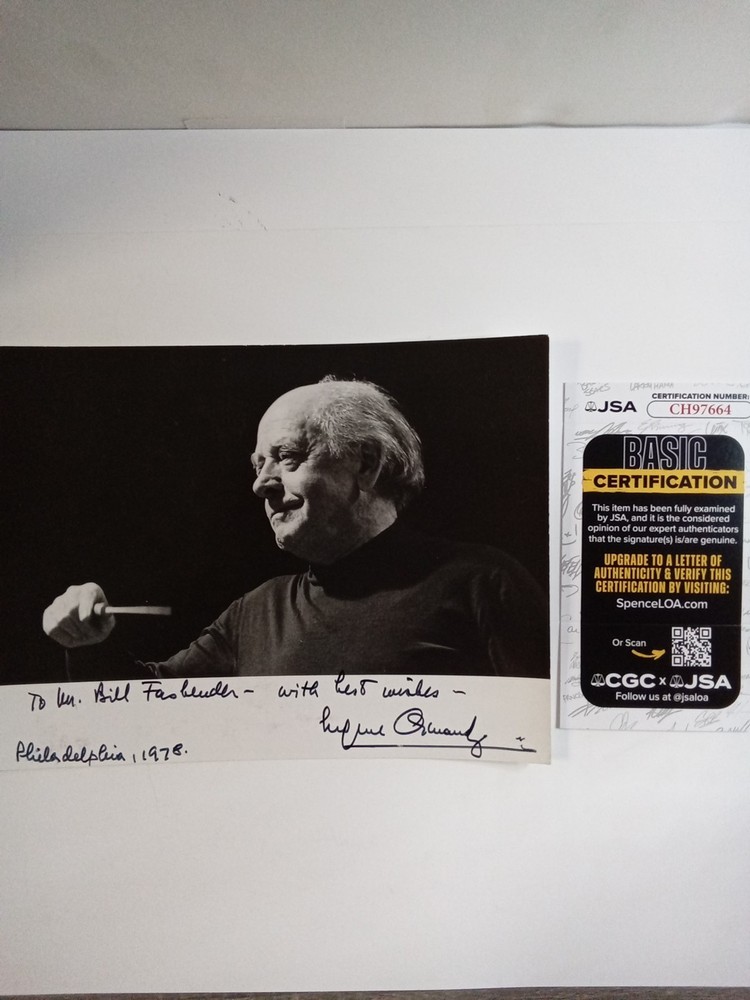 Eugene Ormandy Orchestra Conductor Signed 8x6 B&W Photo JSA