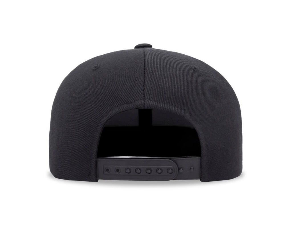 Edge 99203E Snapback Style Hat - Flat Bill - Black
