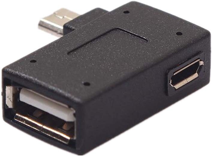 OTG Adapter, 90 Angle USB Port Adapter, Micro OTG, 2 Pack