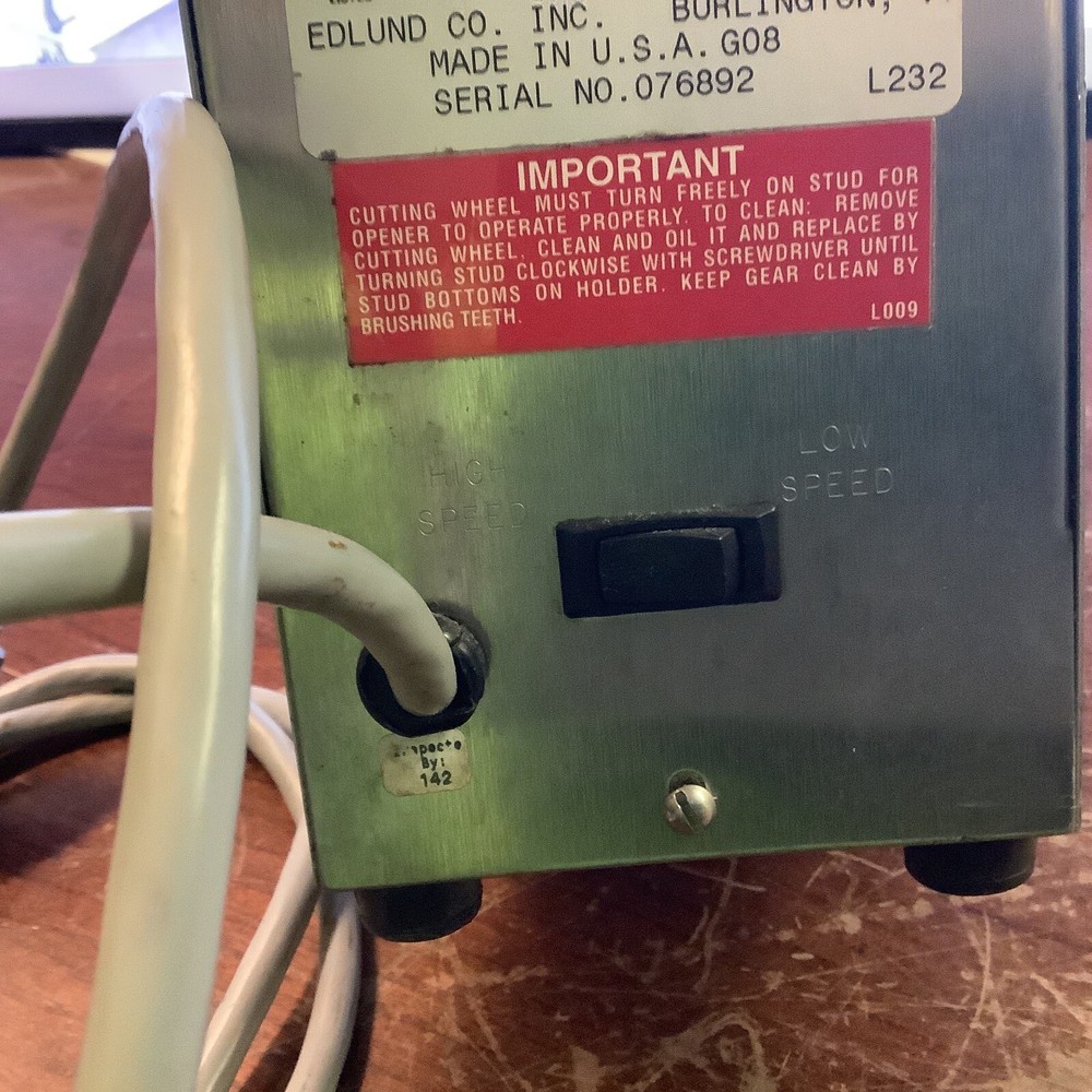 EDLUND Co. Model 203 Can Opener 2-Speed (used)