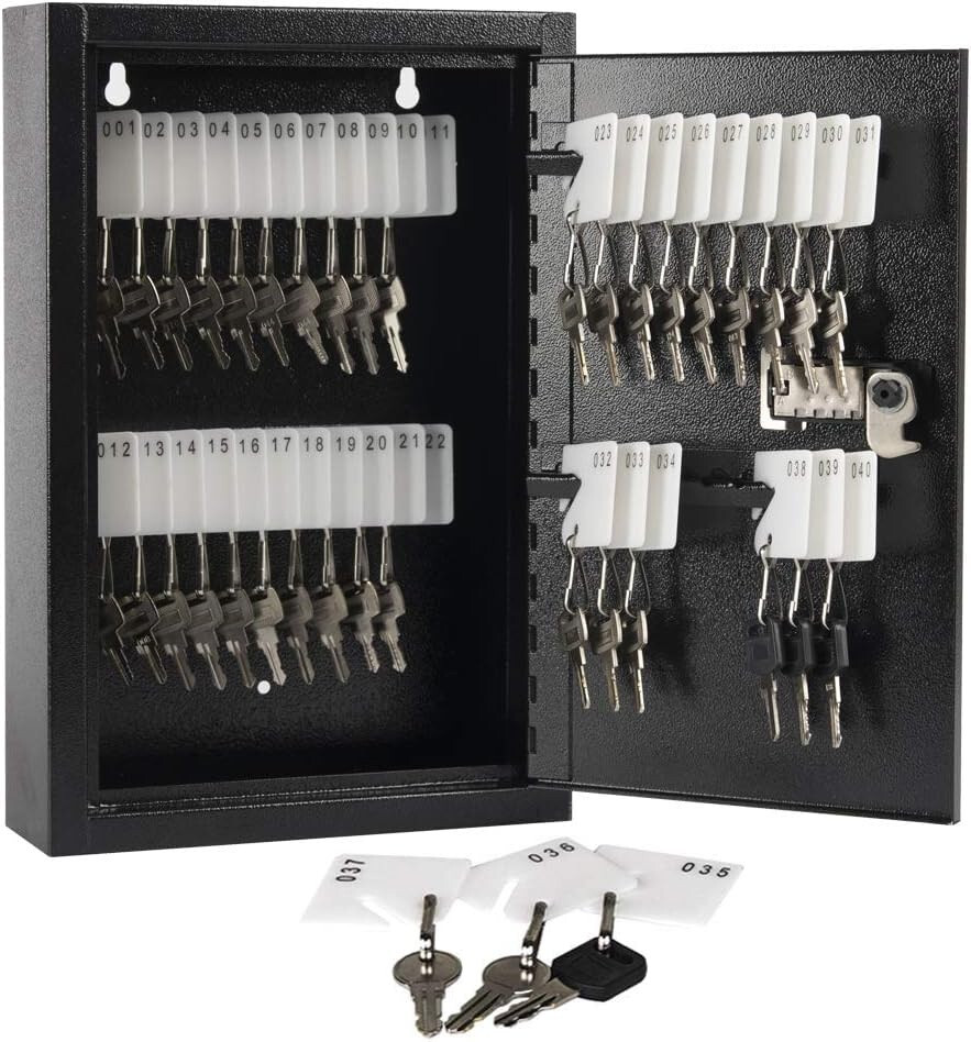 40 - 200 Key Storage Code Lock Box Wall Mount Keys Holder Safe Cabinet Organizer