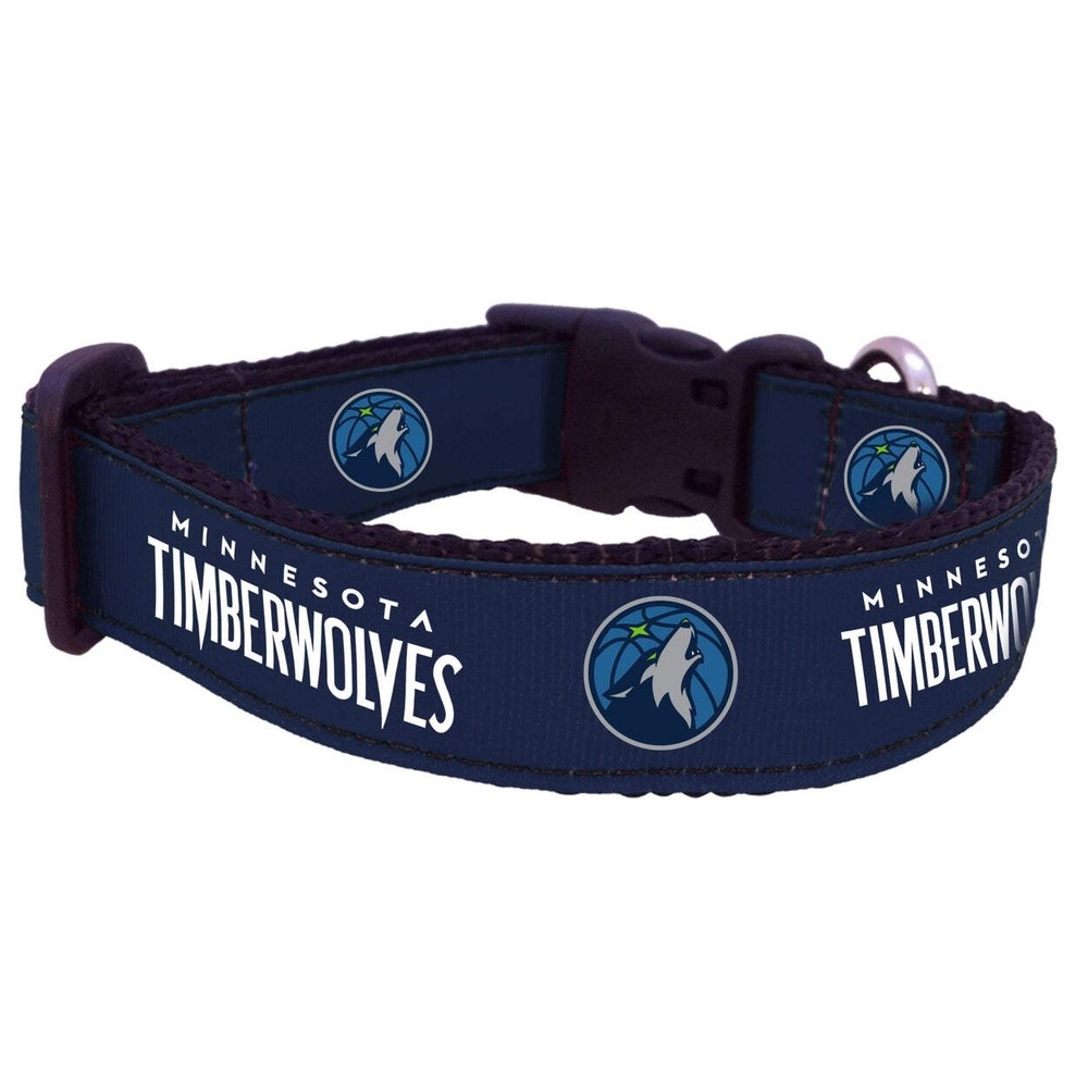 Minnesota Timberwolves Nylon Dog Collar - Large