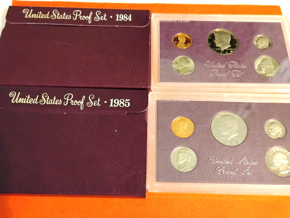 us Proof sets - 1984 and 1985