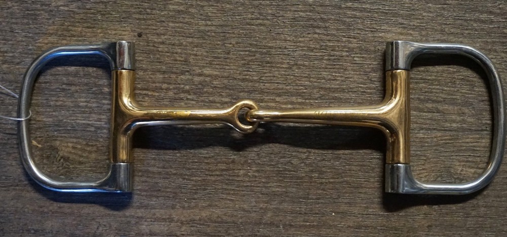 Metalab 5" Copper Mouth Racing Dee Ring Snaffle Bit