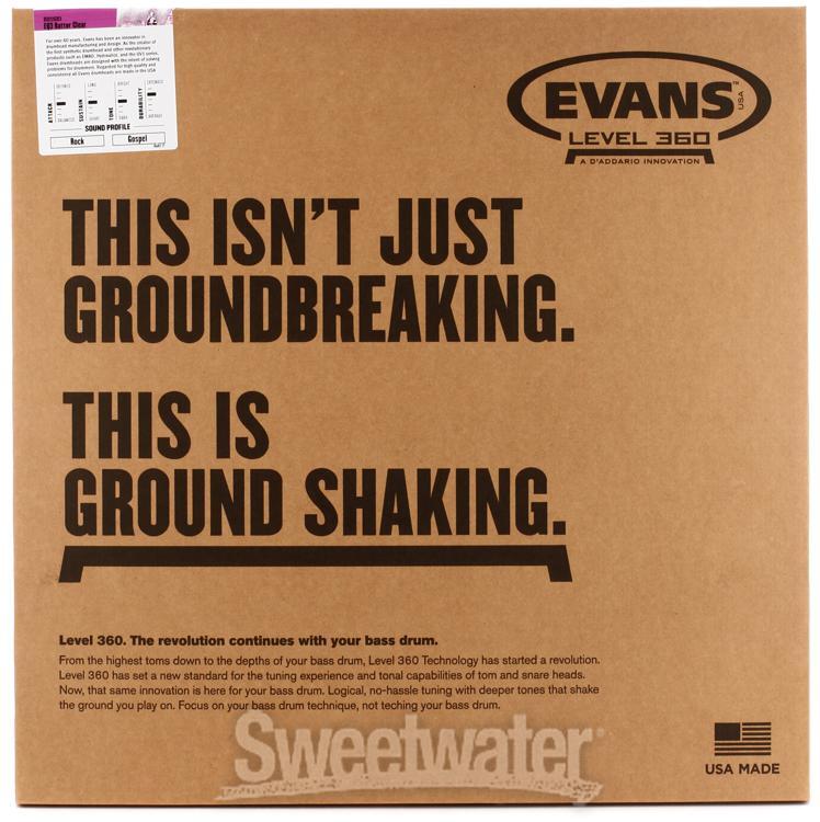 Evans EQ3 Clear Bass Batter Head - 22"
