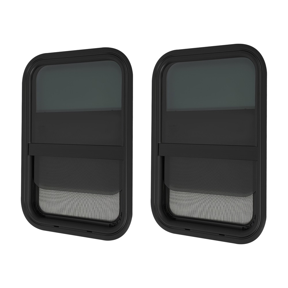 RV Window Slide Window Clip-on Mounting Vertical Venting Window Rectangular