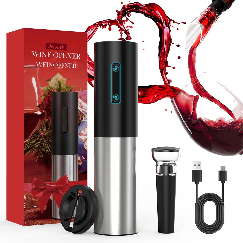 Electric Wine Opener, Automatic Bottle Corkscrew small, Silver