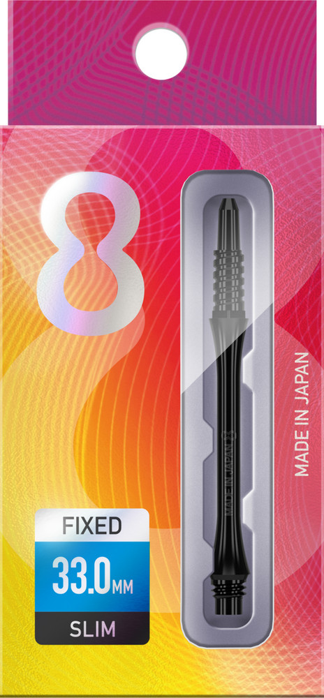 Target 8 Flight Slim Black 33mm Fixed Shaft