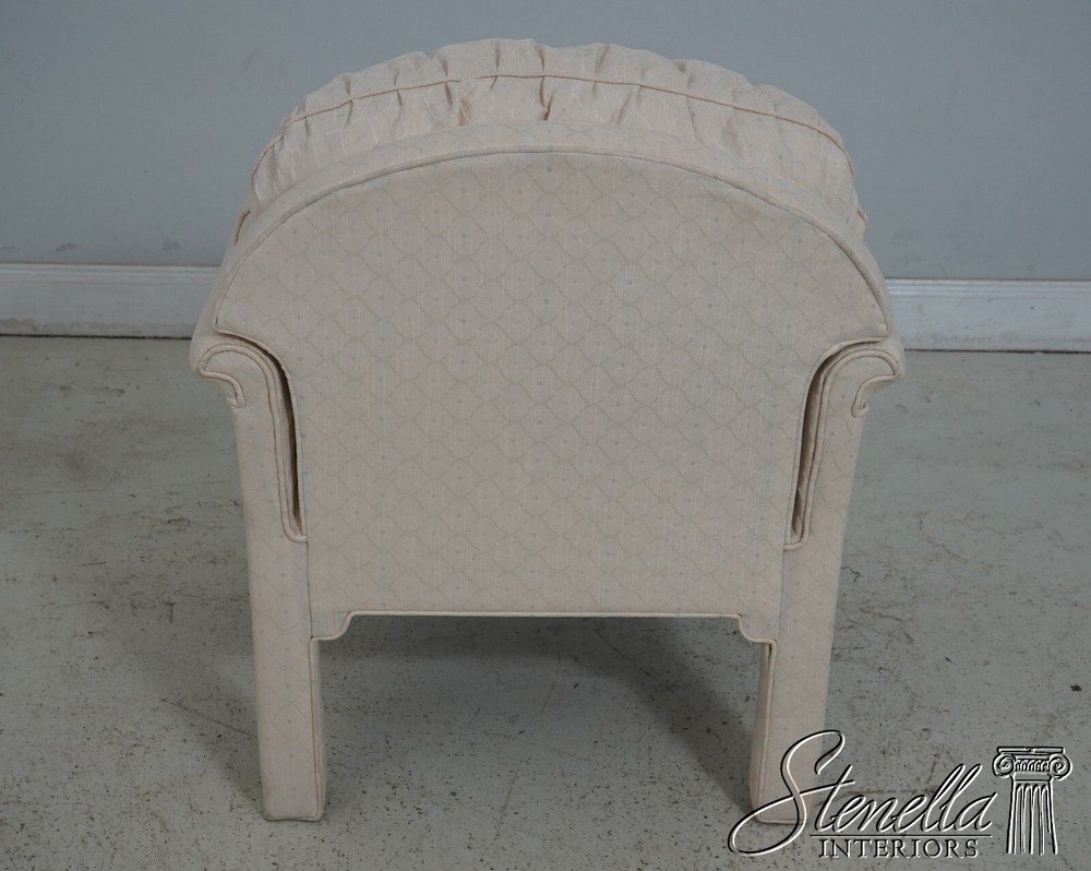 63079EC: Pair DREXEL Modern Design Upholstered Club Chairs