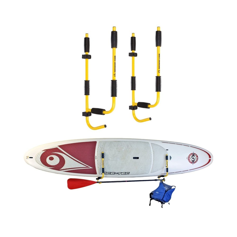 Suspenz Stand Up Paddle Board Rack, Surfboard Storage Hooks, SUP Folding Wall...