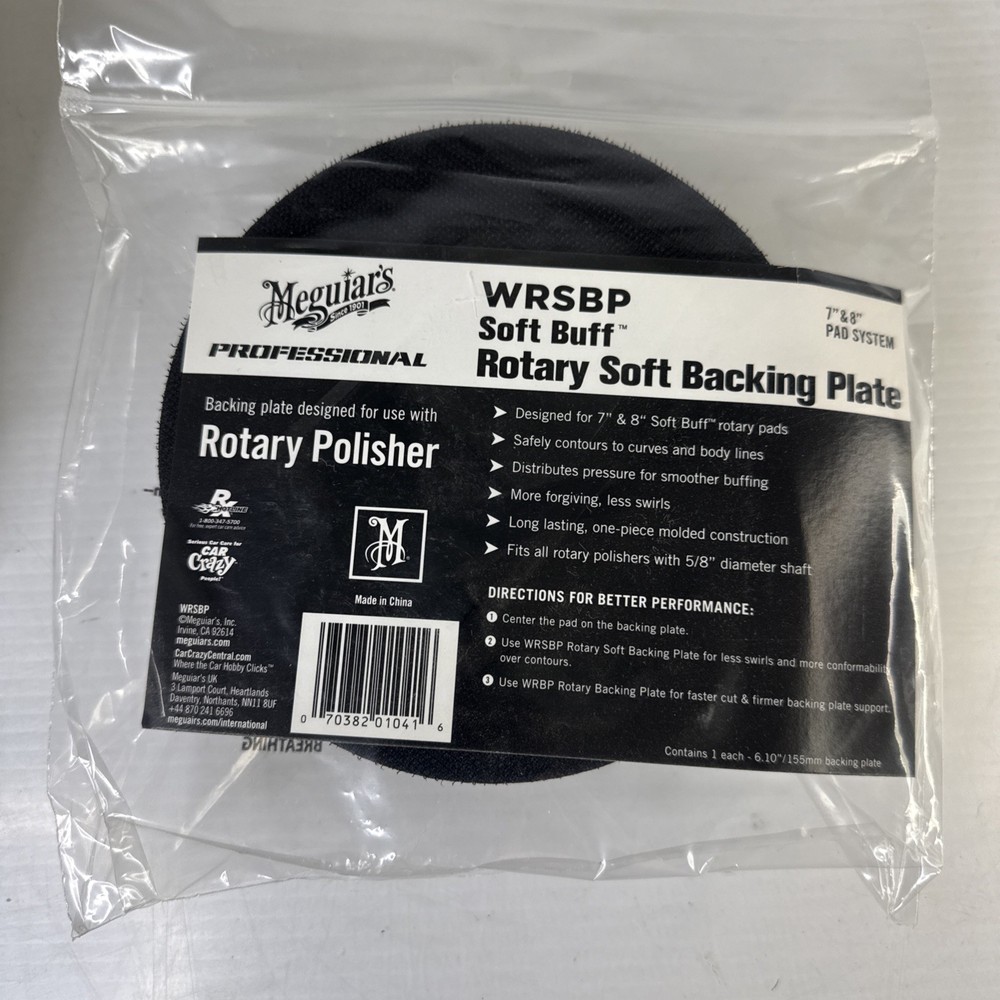 Meguiars WRSBP Soft Buff Rotary Backing Plate 7” & 8” Pad System