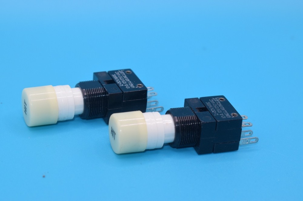PAIR - LICON 01-768530 PUSH BUTTON - HIT SWITCH - COOL STEAMPUNK DISPLAY - LAMP