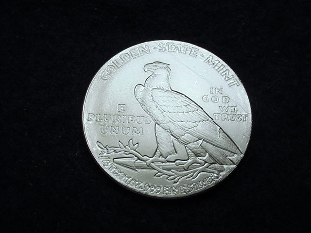 INDIAN--EAGLE DESIGN .999 SILVER COIN!! #72***